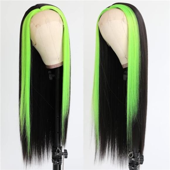 Streaks Heat Resistant Fiber Hair Synthetic Lace Front Wigs - #FG16 main image 4